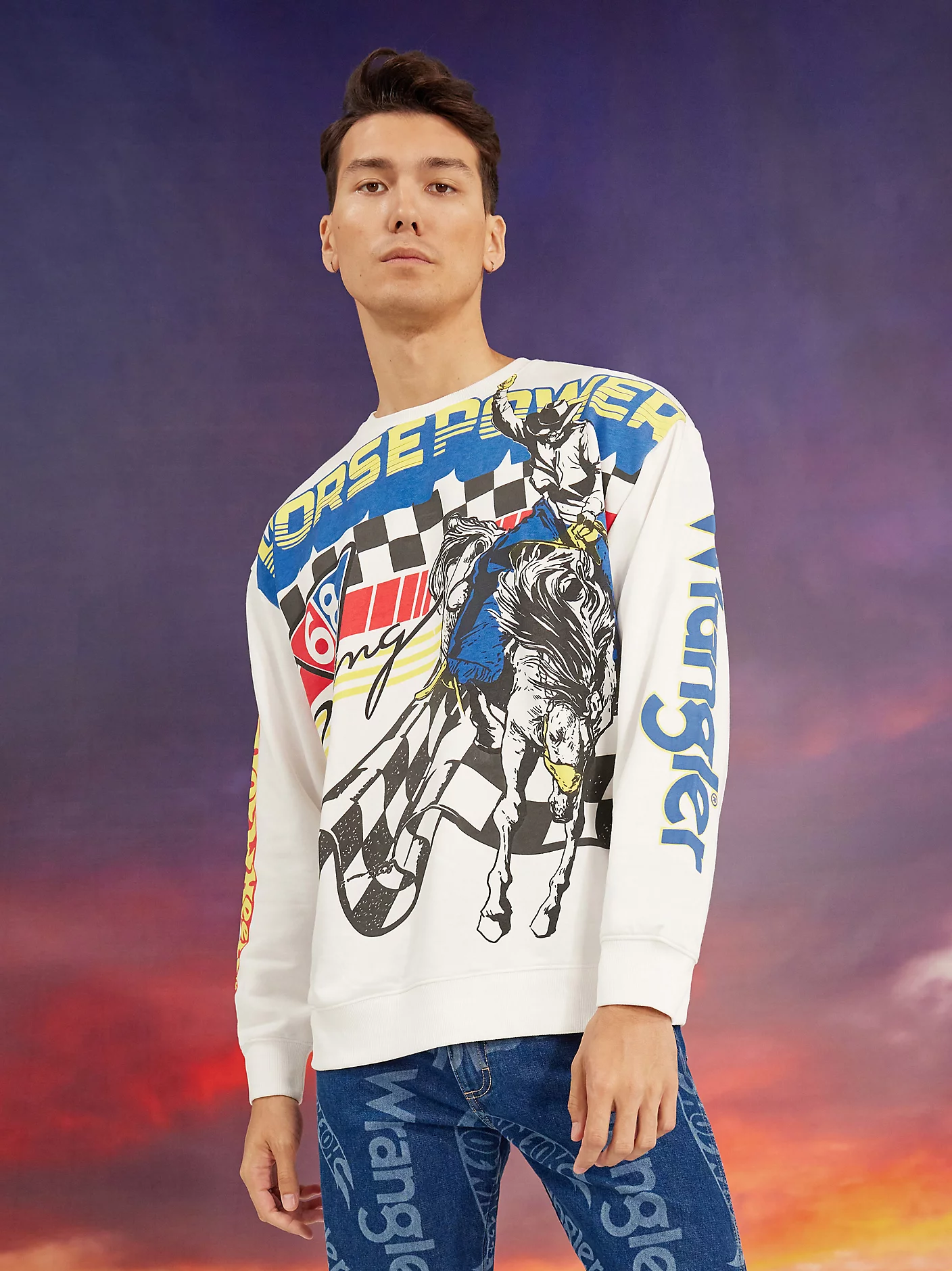 Wrangler® x Hot Wheels™ Men's Pullover Crew 1 Wrangler® x Hot Wheels™ Men's Pullover Crew