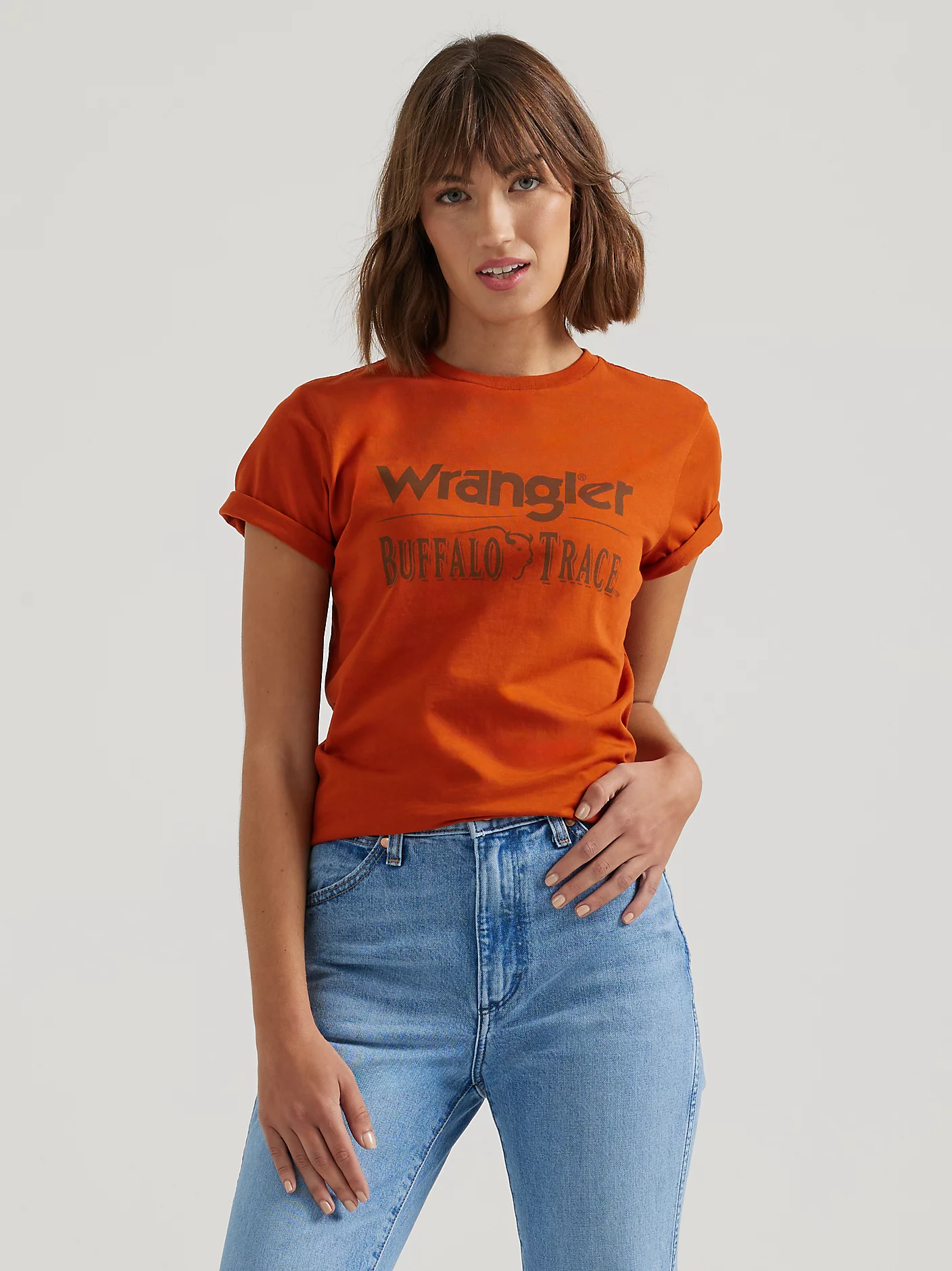 Wrangler x Buffalo Trace™ Women's Logo Tee 1 Wrangler x Buffalo Trace™ Women's Logo Tee