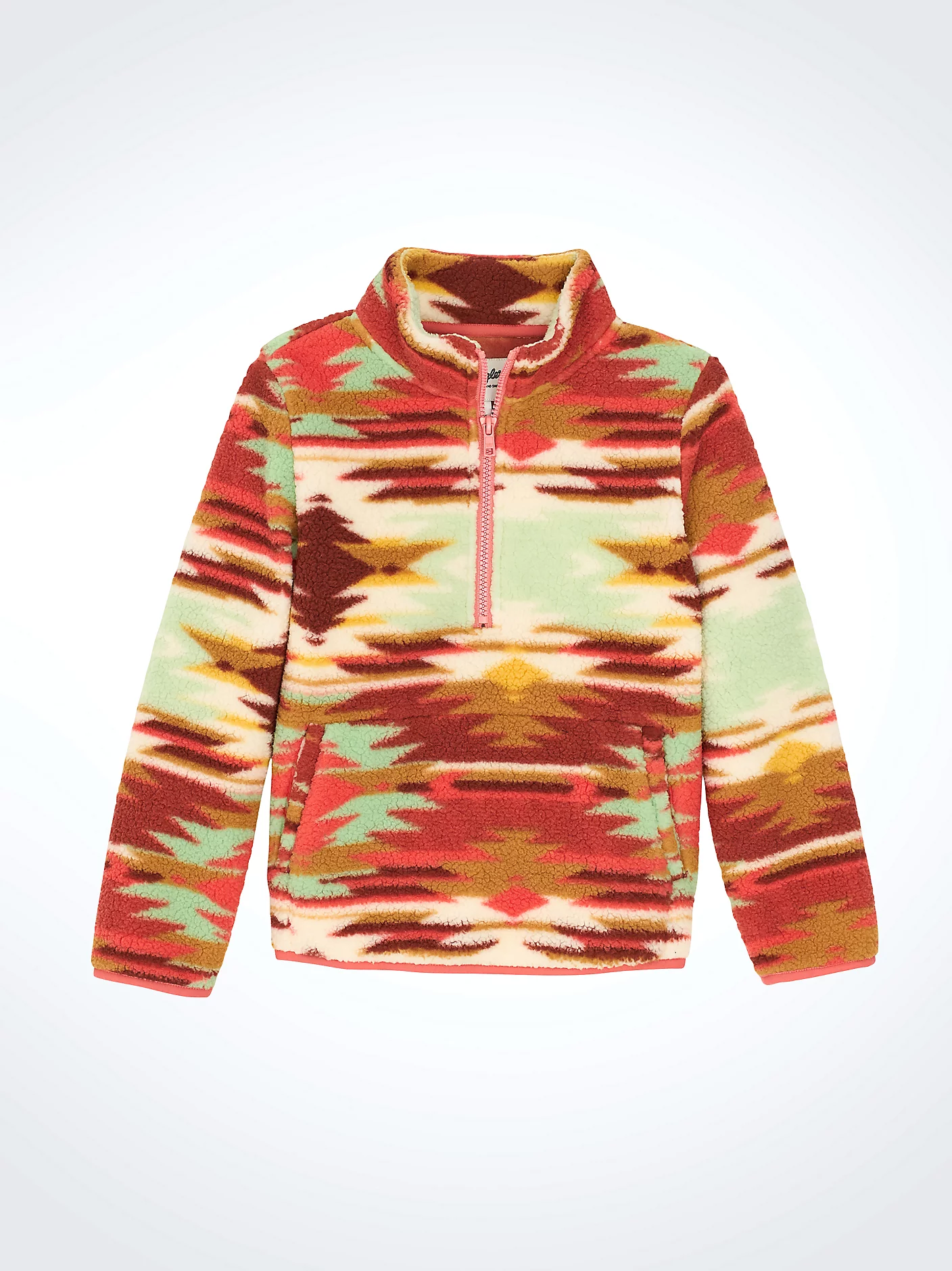 Girl's Southwest Quarter-Zip Sherpa Pullover 1 Girl's Southwest Quarter-Zip Sherpa Pullover