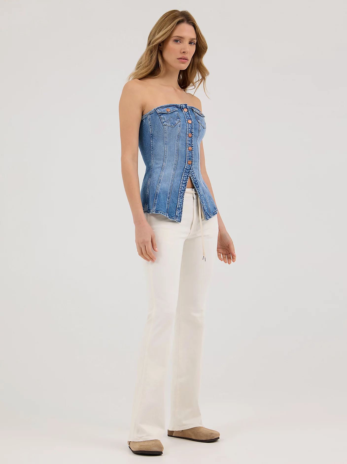 Women's Denim Bustier 2 Women's Denim Bustier