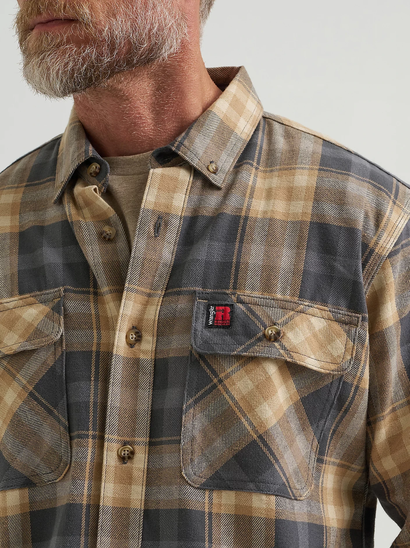 Wrangler® RIGGS Workwear® Flannel Foreman Plaid Work Shirt 4 Wrangler® RIGGS Workwear® Flannel Foreman Plaid Work Shirt